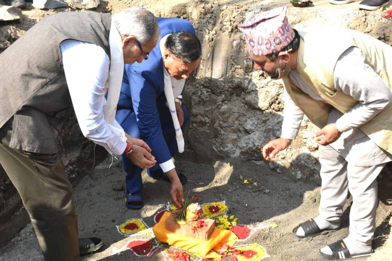 त्रिवि केन्द्रीय पुस्तकालय भवनको शिलान्यास